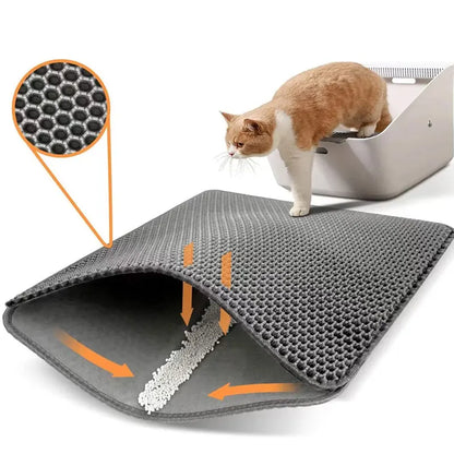 Tapis de Litière Double Couche Imperméable, 6 tailles, de XS (30x30cm) à XXL (60x90cm)