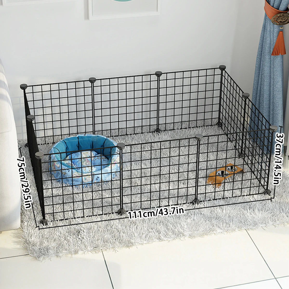 Enclos Modulaire en Grille Métallique pour Animaux