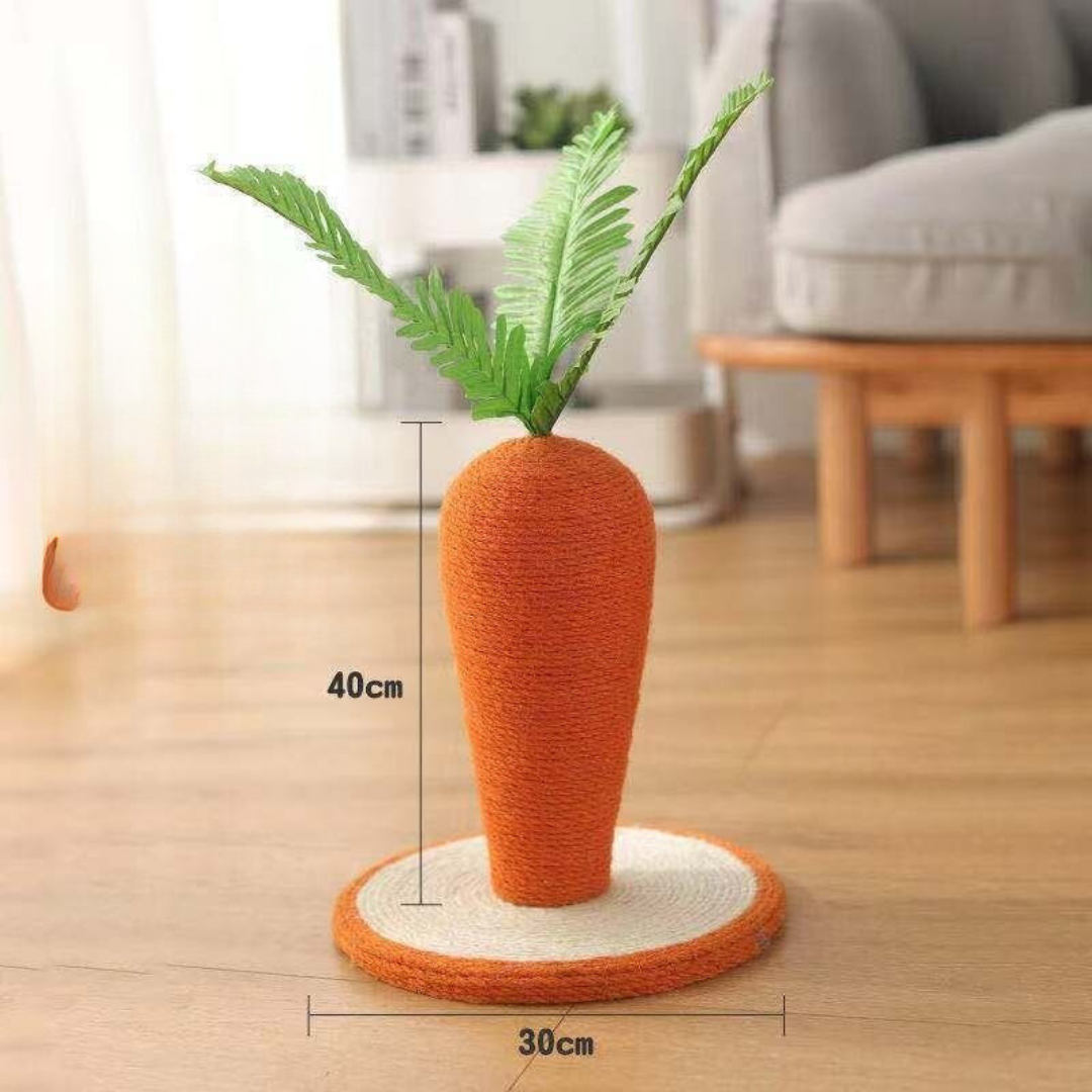 Griffoir carotte en sisal pour chat – Ludique & décoratif