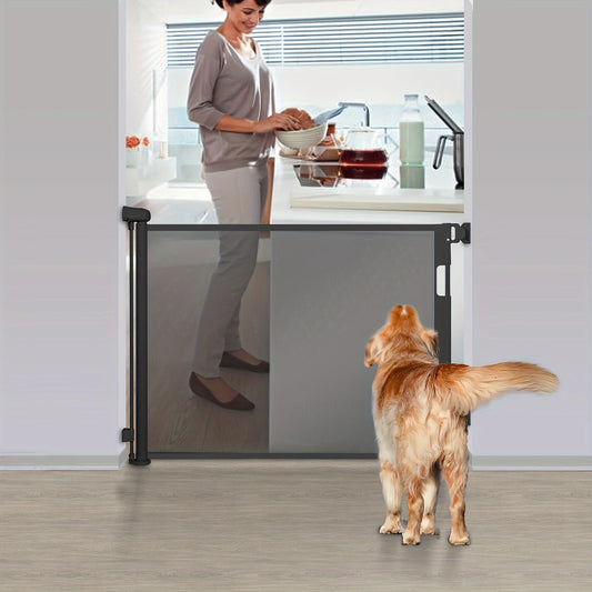 Barrière de Sécurité Rétractable pour Animaux – Maille PVC