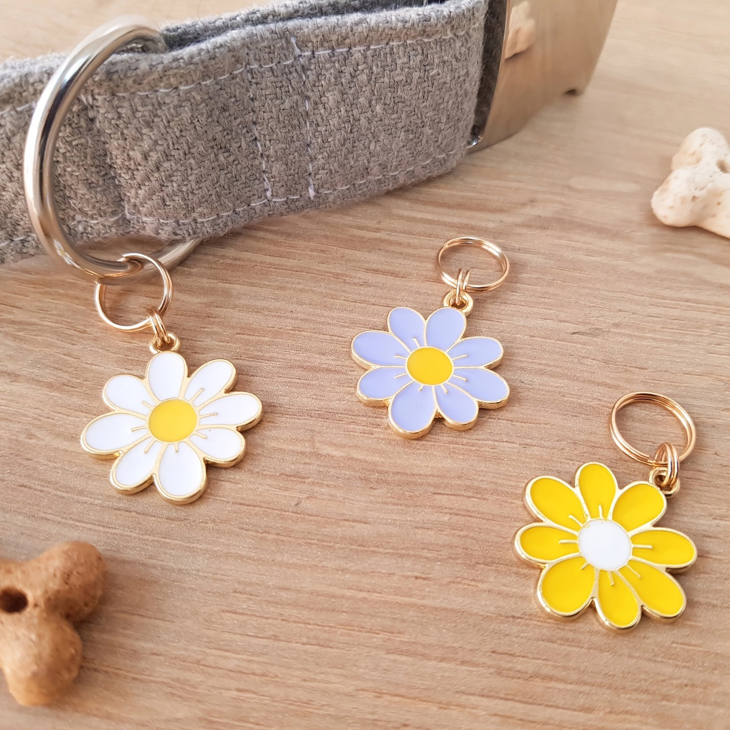 Médaillon Marguerite décoratif pour collier de Chien ou Chat