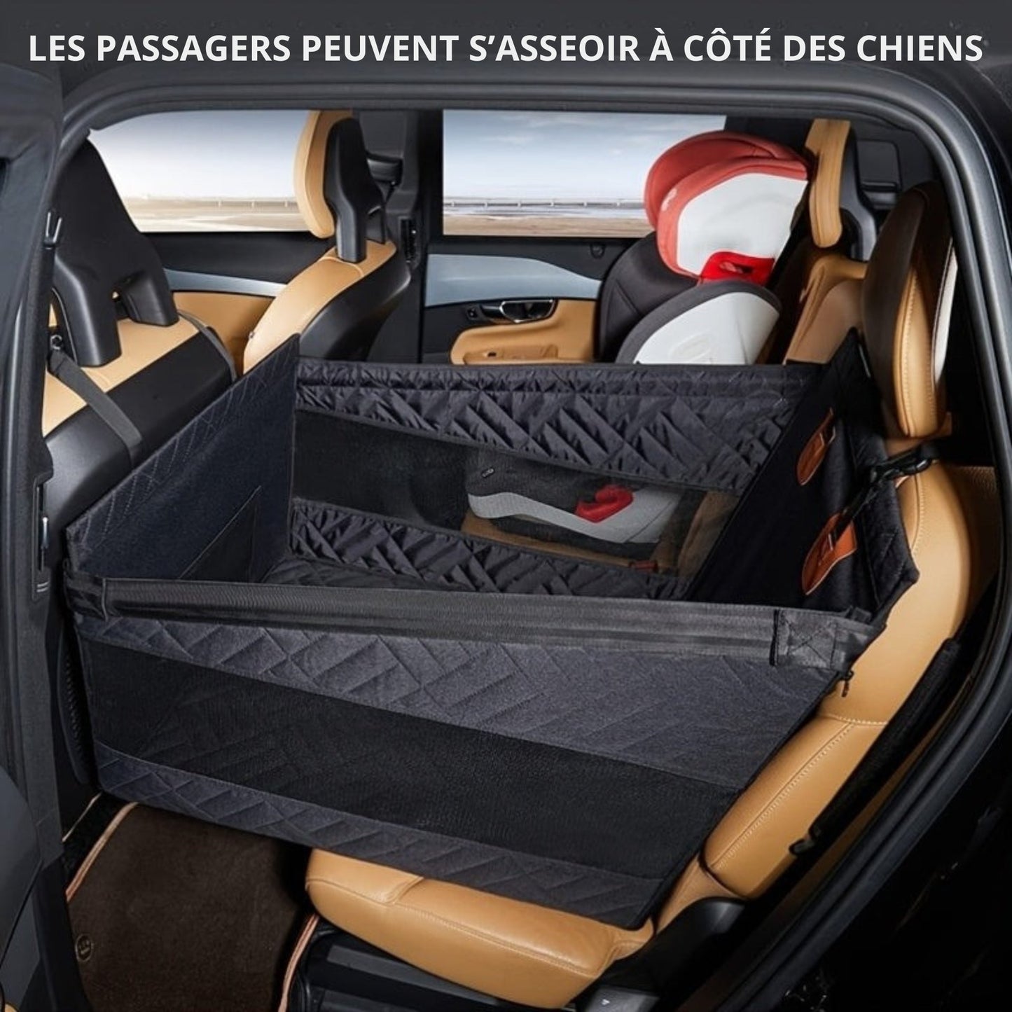 Lit de banquette arrière avec base rigide pour Chien