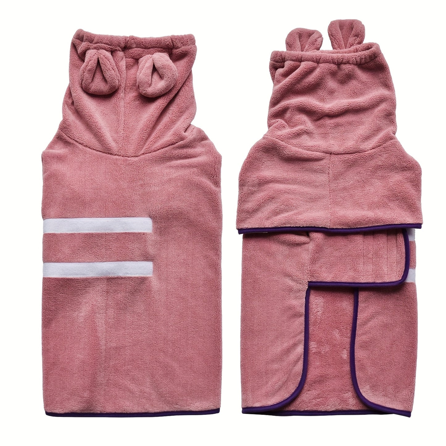 Peignoir de Bain Douillet à Capuche pour Chien