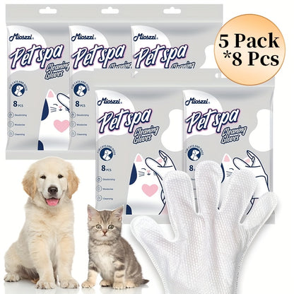 Gants Lingettes Nettoyants pour Chiens et Chats à l’Huile de Coco