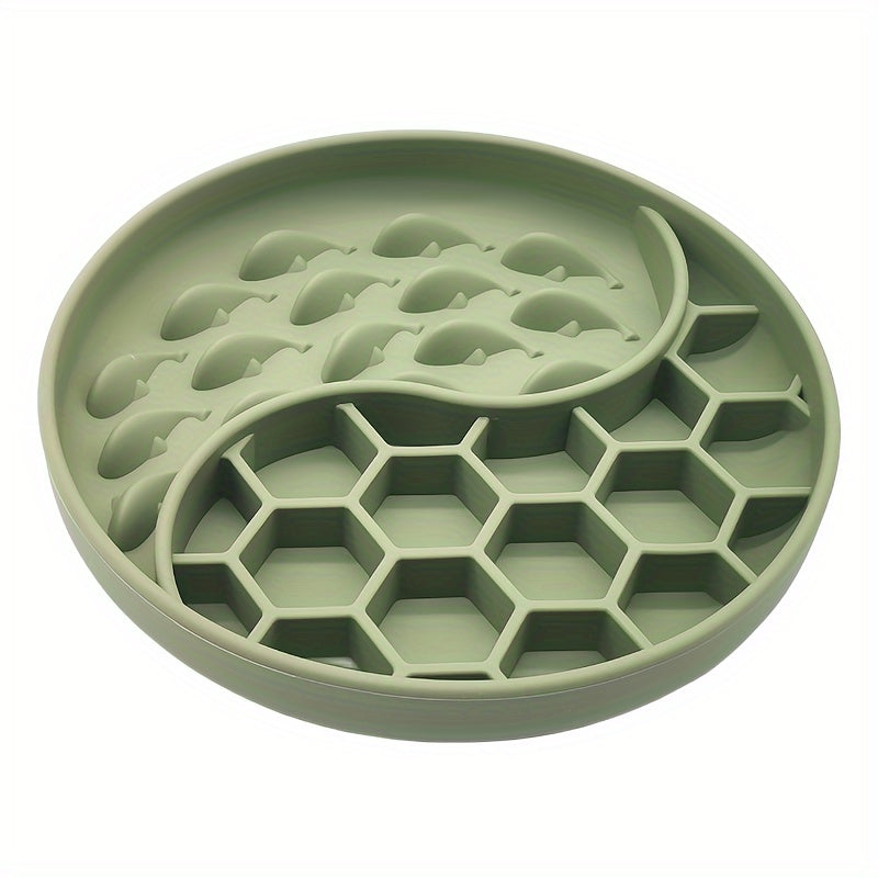 Gamelle Anti-Glouton en Silicone avec Ventouse – Design Alvéolé et Léchage