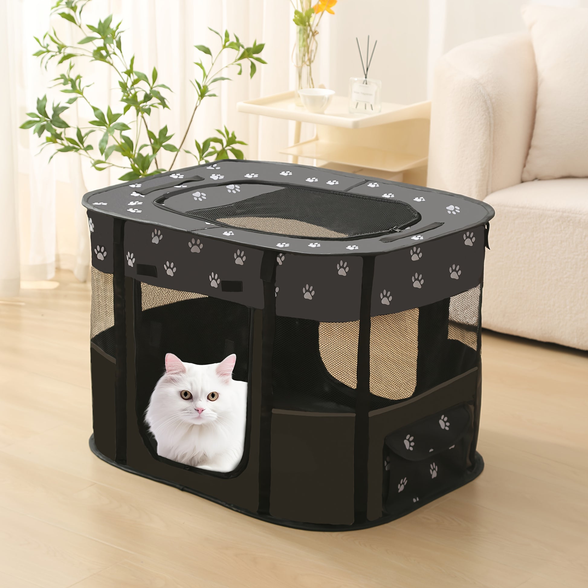 tente chat Tente Pliable pour chiens et chats – Maison portable aérée – Petounet