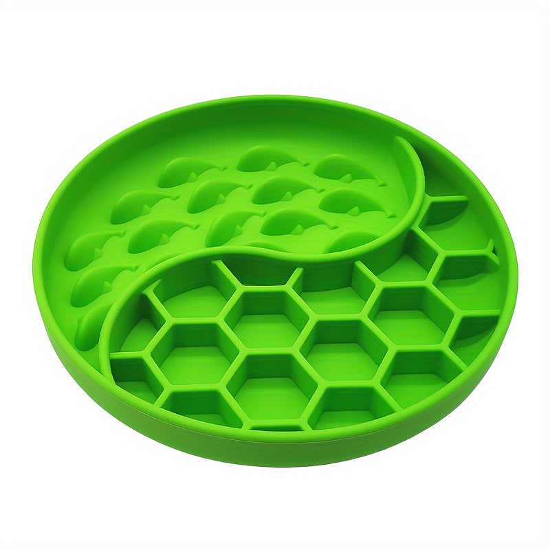 Gamelle Anti-Glouton en Silicone avec Ventouse – Design Alvéolé et Léchage