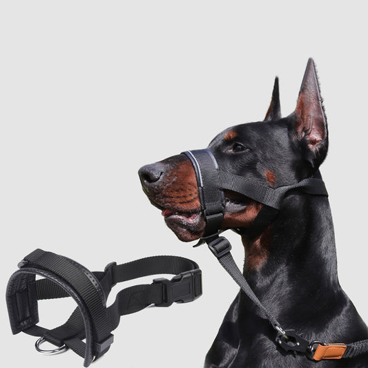 Muselière de dressage en nylon réglable – confort et contrôle sans gêne
