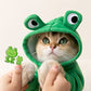 Sweat à Capuche Grenouille pour Chats et Chiens – Pull Vert Mignon en Maille Douce