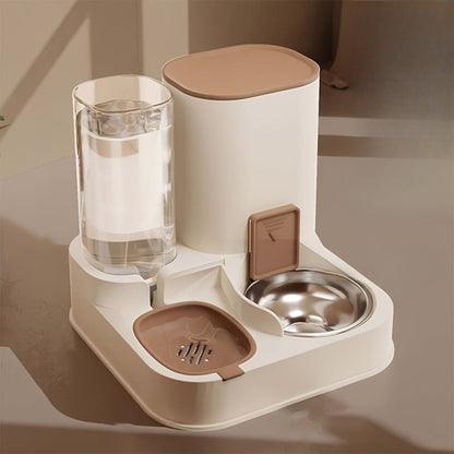2 en 1 Distributeur automatique nourriture & eau pour chien et chat