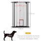 Barrière Sécurité Animaux en Acier Noir – 104x4 à 80 cm