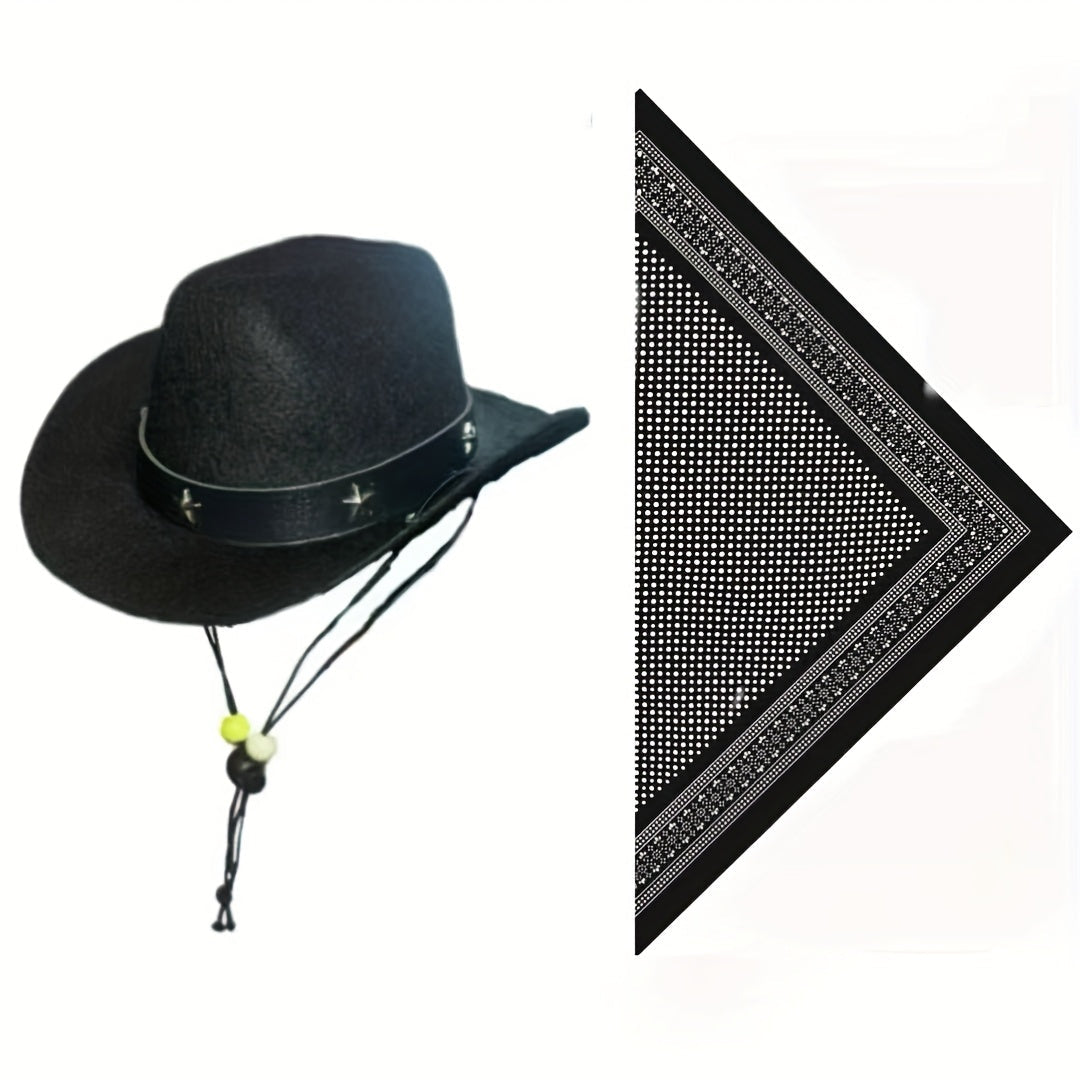 Chapeau et Bandana Western pour Chiens et Chats – Set 2 Pièces