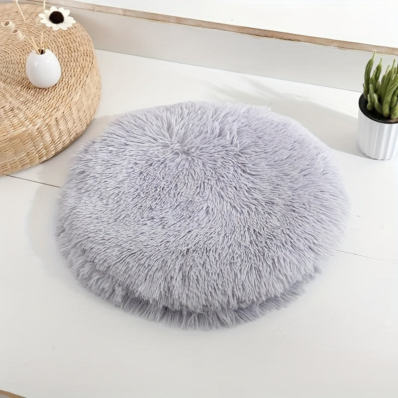 Tapis Rond Douillet en Peluche pour Animaux