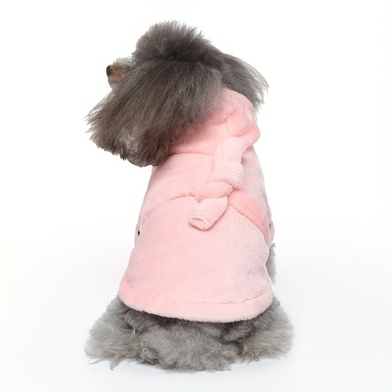 Peignoir de Bain pour Chien Rose en Tissu Absorbant
