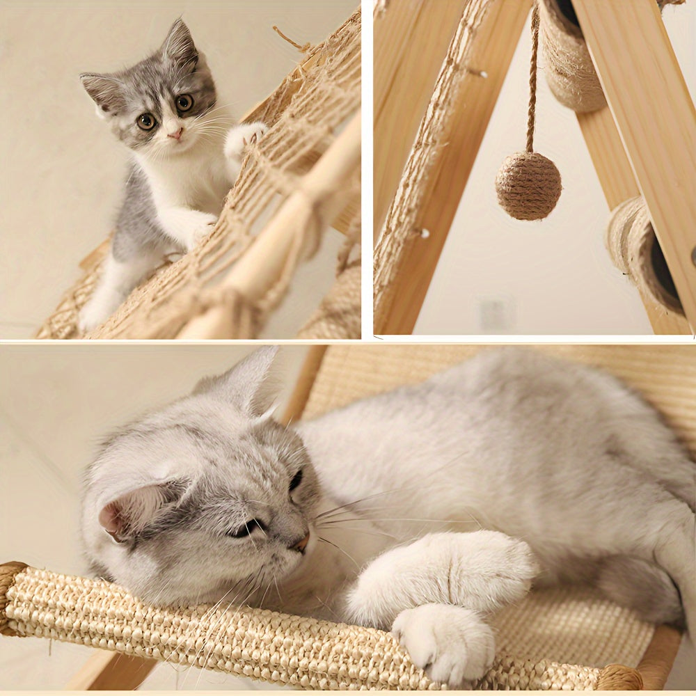 Arbre à chat : Arbre à chat d'intérieur en bois