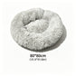 Panier rond en peluche pour chien, ronde, avec bord surélevé sur tout le pourtour
