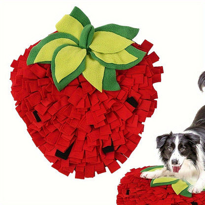 Tapis de Fouille Fraise en Polaire pour Chiens et Chats