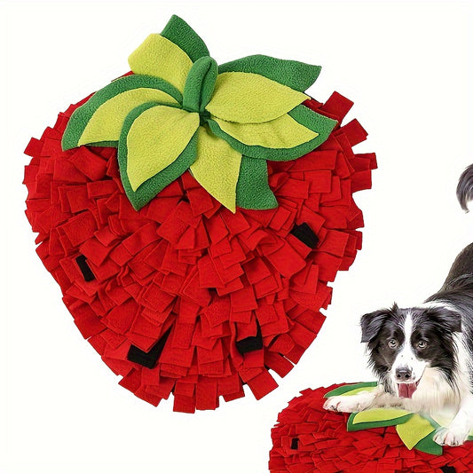 Tapis de Fouille Fraise en Polaire pour Chiens et Chats