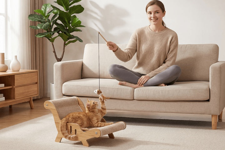 Griffoir chat : Chaise griffoir pour chat en corde de sisal