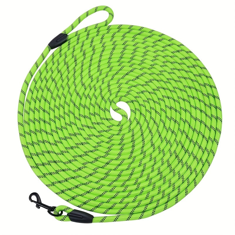 Longe d’entraînement Réfléchissante en Corde Tressée – 4,5M/6M pour Chien
