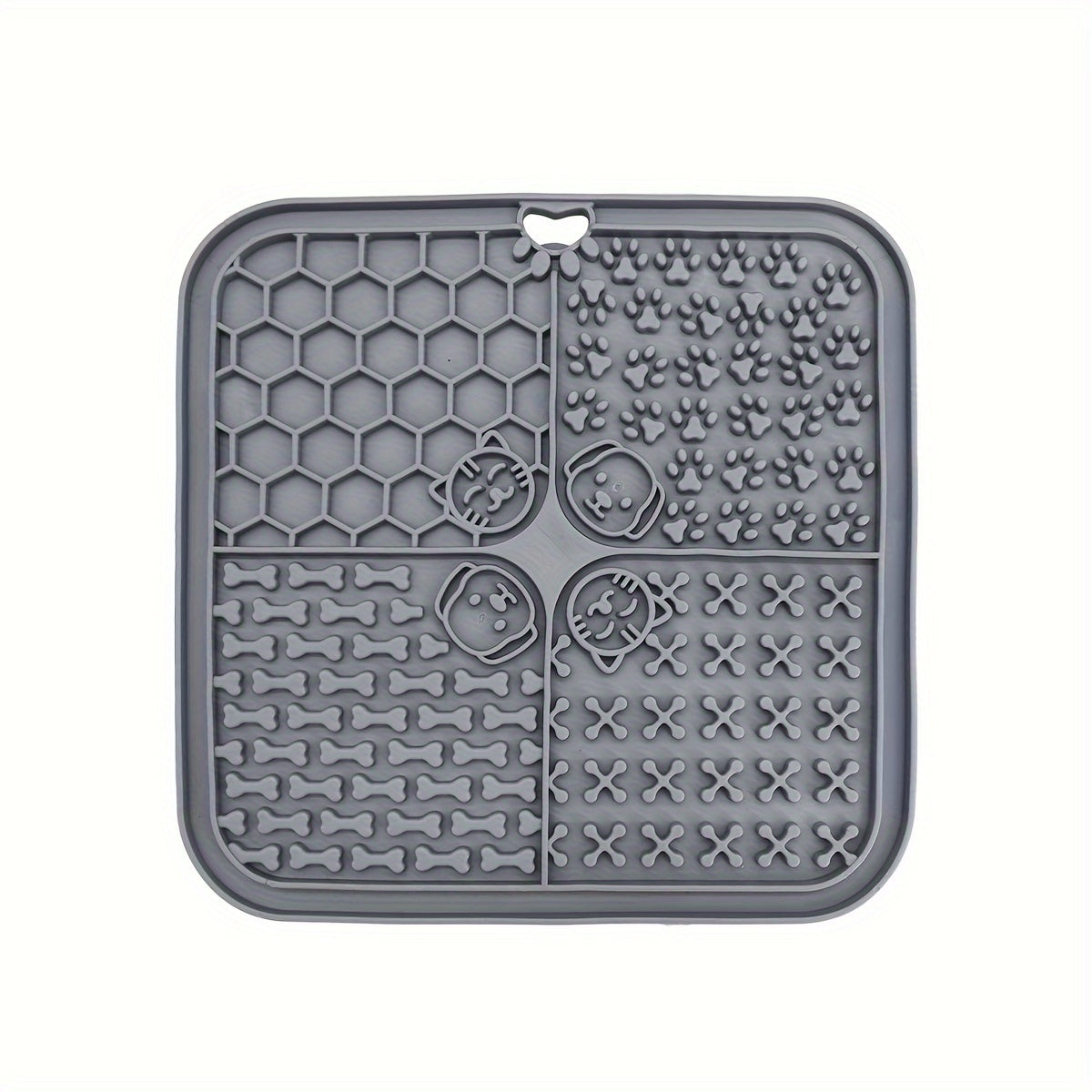 Tapis à Lécher Carré Silicone à Ventouses pour Chien