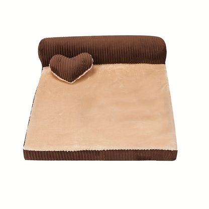Sofa Mémoire avec Coussin Cœur Intégré pour Chien
