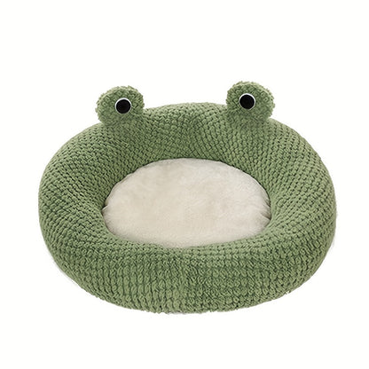 Panier rond en peluche forme grenouille pour petit Chien ou Chat