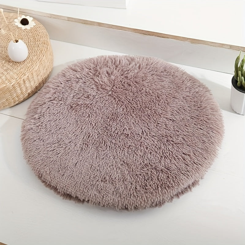 Tapis Rond Douillet en Peluche pour Animaux