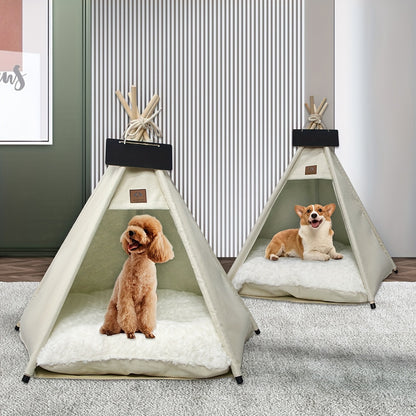 Tipi Bohème en Lin Doublé pour Chiens et Chats