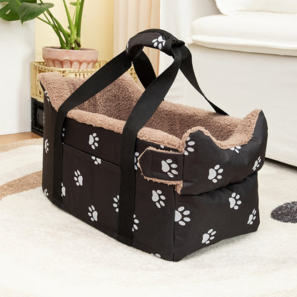 Panier auto pour petit chien avec matelas amovible