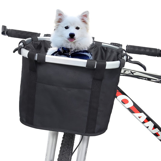 Panier avant pour chien à vélo pliable et amovible