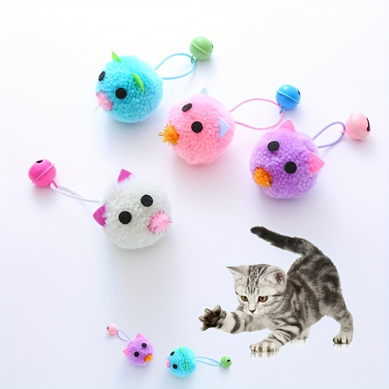 Jouet Souris en Peluche avec Clochette pour Chat