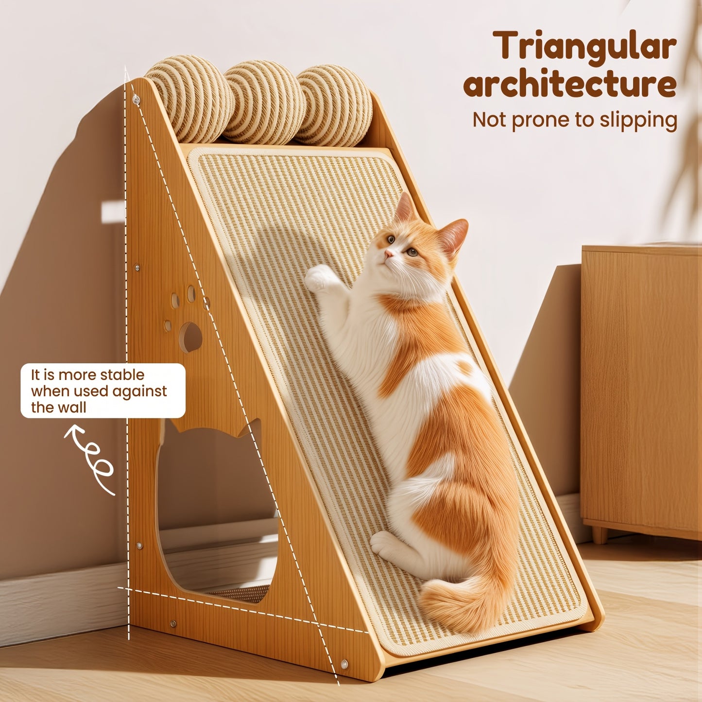 Arbre à chat avec lit et balle en sisal — arbre à chat