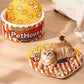 Panier Douillet pour Chats en Forme de Popcorn