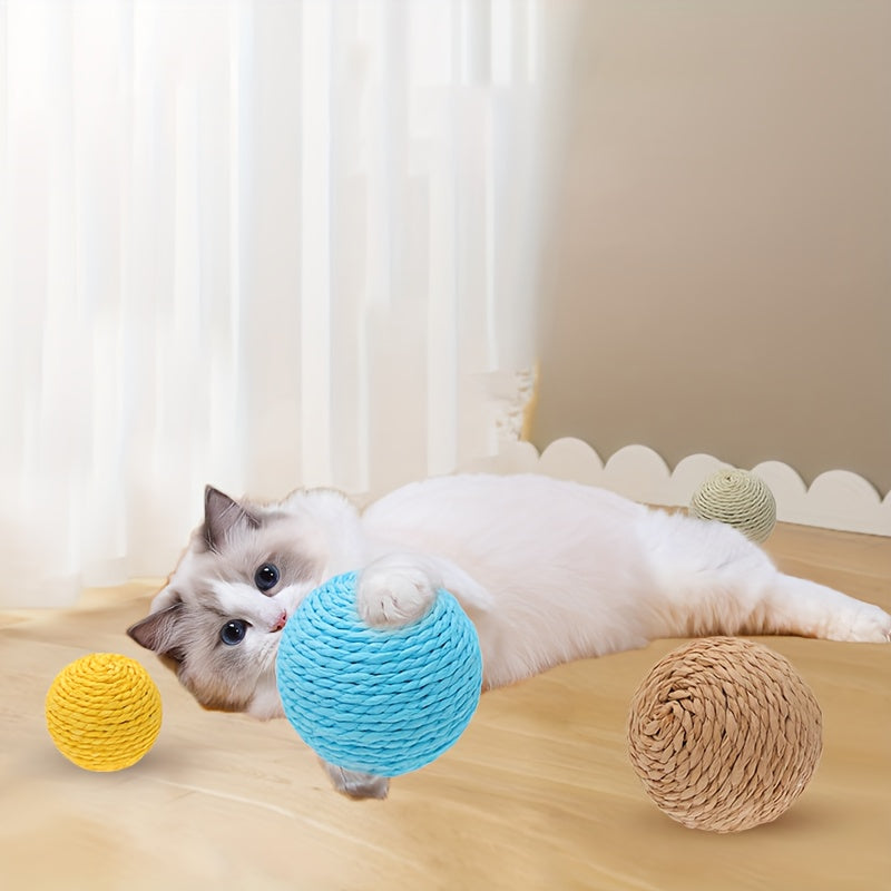 Balle à Griffer avec Son pour Chat – 8 cm