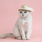 Set Collier et Chapeau Élégance Perle pour Chiens et Chats
