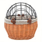 Panier vélo vintage en osier avec grille pour Chien