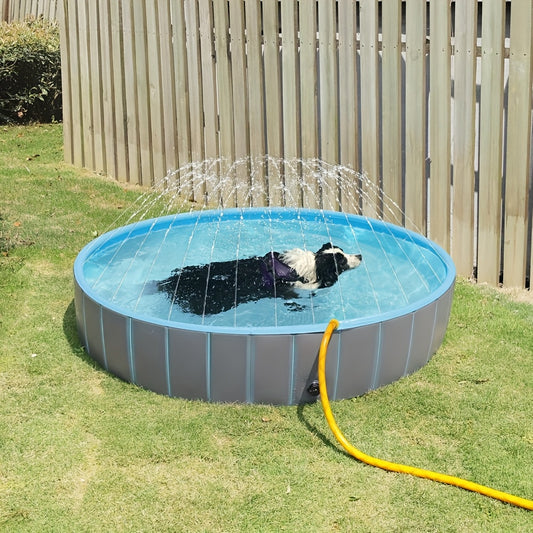 Piscine d’Été Antidérapante avec Jets d'eau pour Chiens