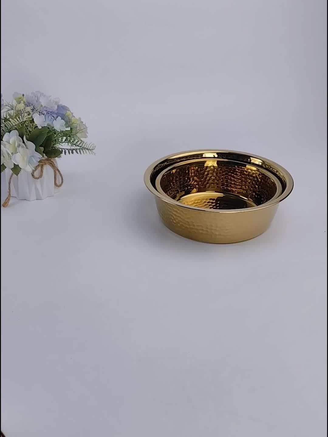 Gamelle inox martelée décorative pour chien et chat