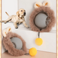 Balle interactive roulante avec fourrure pour chien – Jeu actif et stimulant