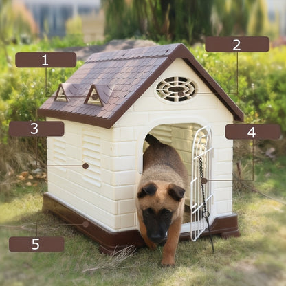 Niche Plastique Élevée avec Aération pour Chien