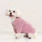 Pull Tricoté avec Boutons Fleur pour Chiens et Chats – Cardigan Rose ou Bleu à Col Replié