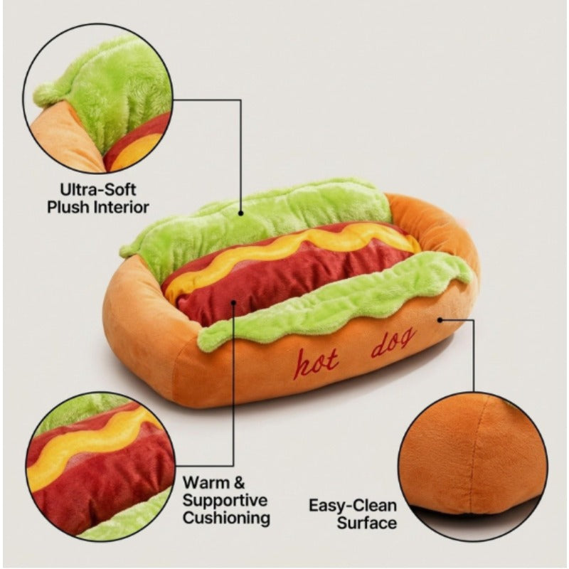 Tapis de couchage forme hot-dog pour chien et chat — moderne