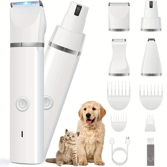 Kit de Toilettage Silencieux 4-en-1 pour Chiens et Chats