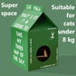 Maison en Carton en Forme de Brique de Lait pour Chat