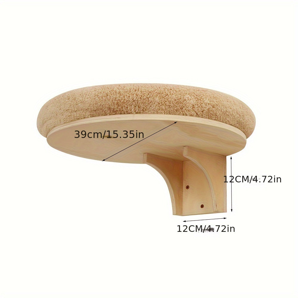 Nid Mural pour Chat en Bois avec Coussin Douillet