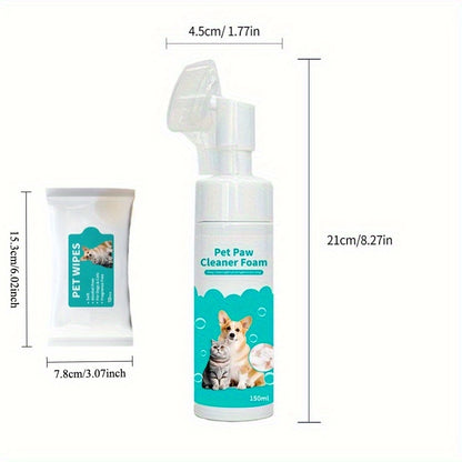 Mousse Nettoyante Sans Rinçage pour Pattes d’Animaux