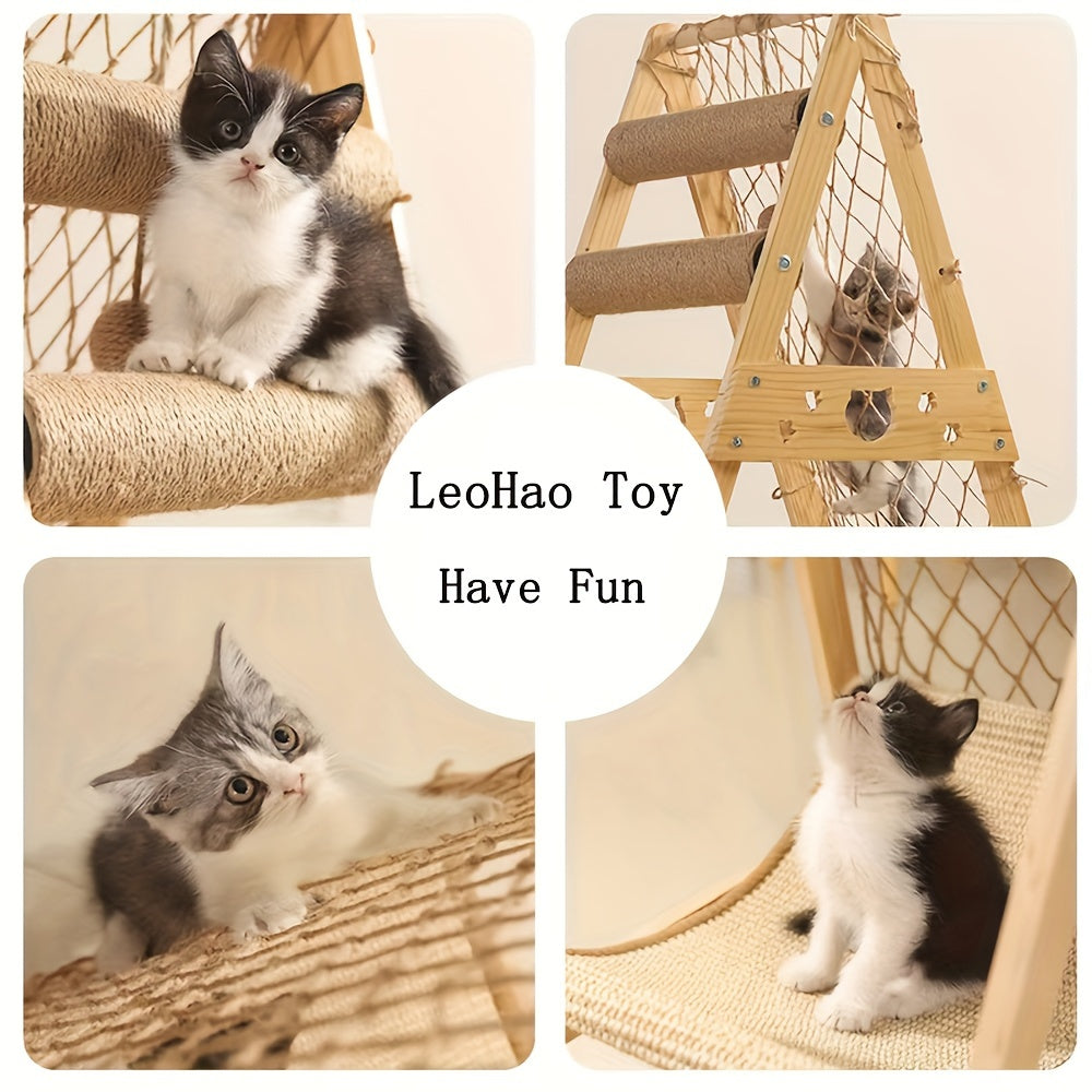 Arbre à chat d'intérieur en bois — taille unique