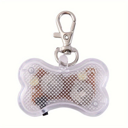 Pendentif lumineux os pour collier de chien