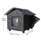 Maison Imperméable Noire pour Chats et Petits Chiens